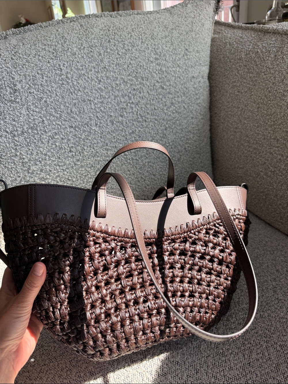Polene Mini Cyme Raffia Ebony - Picture 4 of 6